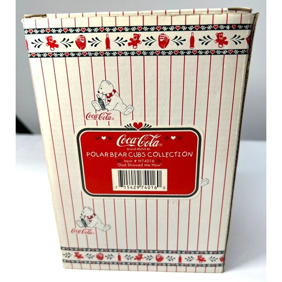 Coca-Cola Polar Bear Cubs Music Box "Dad Showed Me How" 1997 Collectible - Picture 8 of 8